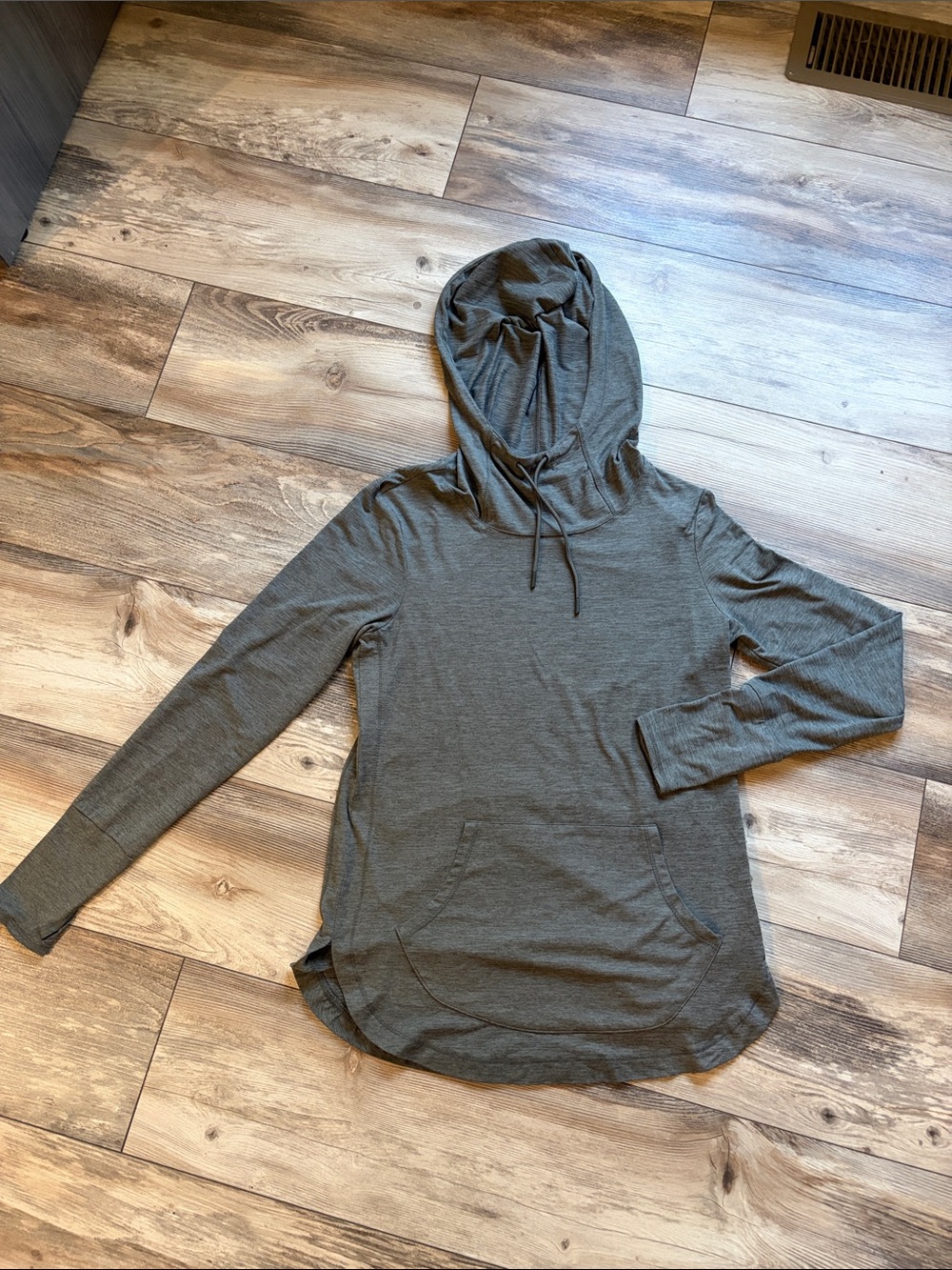 RBX Women's Greenish-Gray Hooded Pullover Shirt
